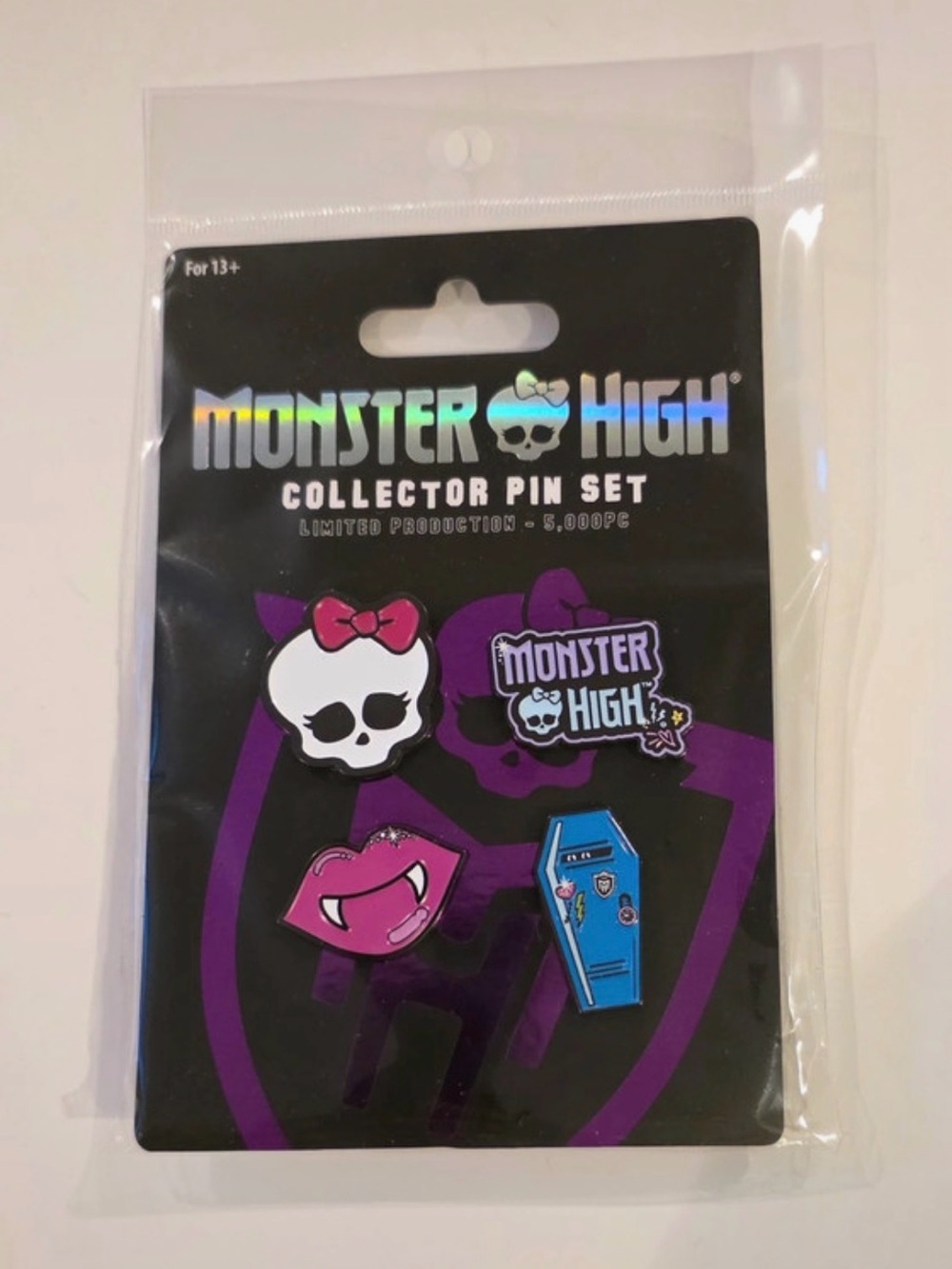 Monster High Purple & Black Logo Pin
